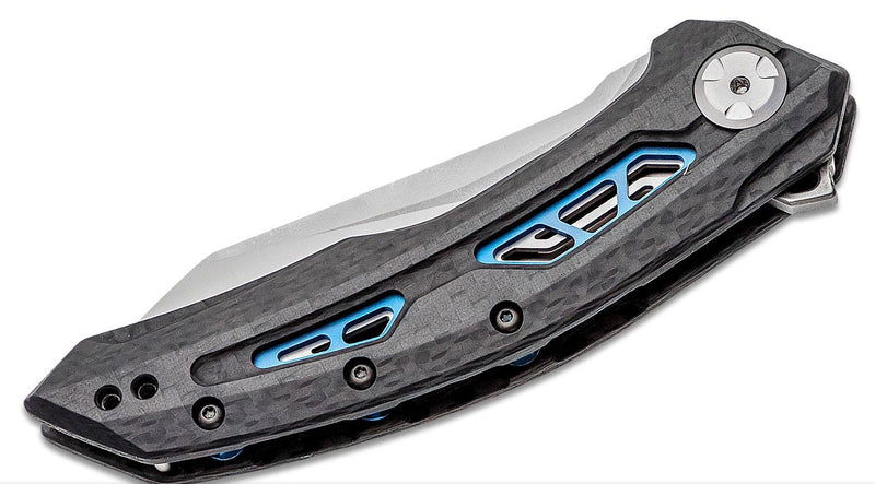 Load image into Gallery viewer, Zero Tolerance 0762 Satin 20CV Carbon Fiber Blue Titanium TDS Sub-frame Lock KVT Flipper
