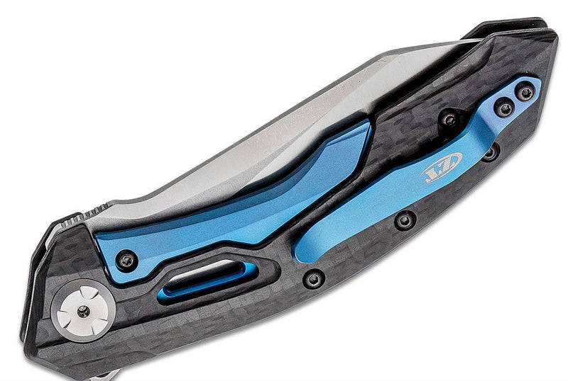 Load image into Gallery viewer, Zero Tolerance 0762 Satin 20CV Carbon Fiber Blue Titanium TDS Sub-frame Lock KVT Flipper

