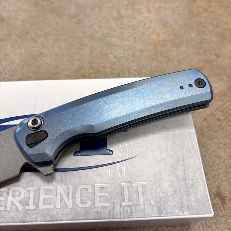 Load image into Gallery viewer, Zero Tolerance 0044BLU Stonewash S90V 3.2" Blade, Blue Titanium Knife
