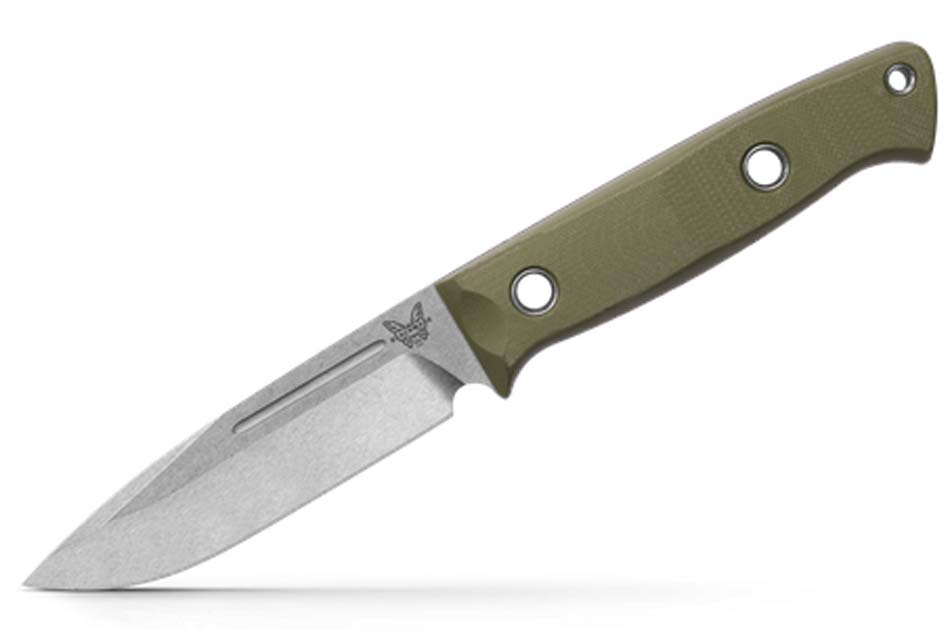 Benchmade 163-1 Bushcrafter 4.3" CPM-S30V Drop Point Fixed Blade OD Green Knife