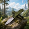 Benchmade 533SL-10 MINI Bugout AXIS Folding Knife 2.82" CPM-S90V Woodland Green Handles  Benchmade 533SL-10 MINI Bugout AXIS Folding Knife 2.82" CPM-S90V Woodland Green Handles 