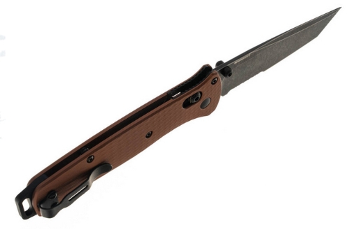 Benchmade 537SBK-07 Bailout 3.38" Magnacut TANTO Blade Burnt Copper Aluminum Ultralight SERRATED Knife - 537SBK-07