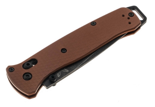 Benchmade 537SBK-07 Bailout 3.38" Magnacut TANTO Blade Burnt Copper Aluminum Ultralight SERRATED Knife - 537SBK-07