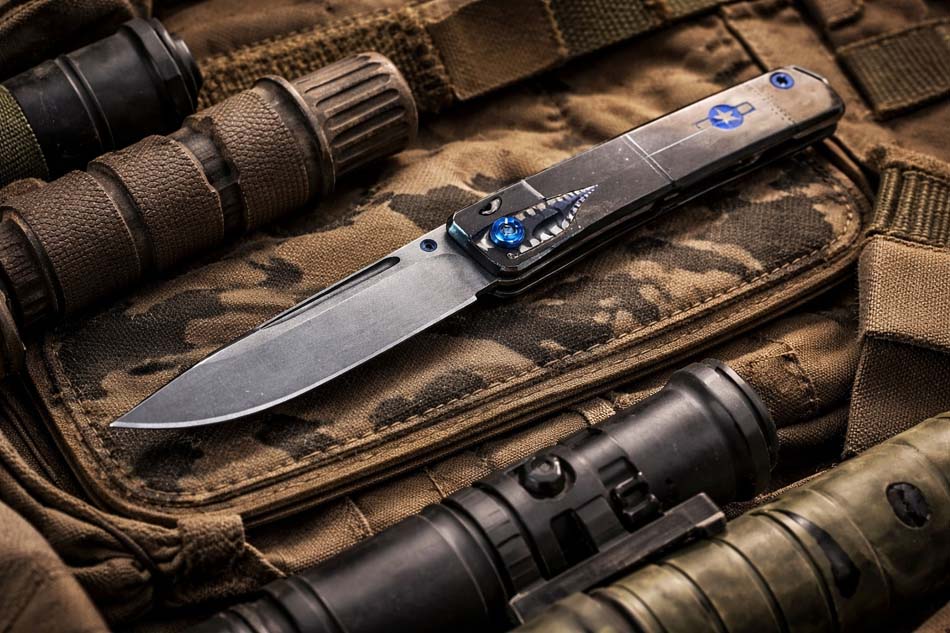 Medford Gentleman Jack GJ-2 Ti 3.1" S45VN TANTO Slip Joint WARTHOG Handle Knife with Pocket Clip - MKT GJ-2 Warthog Knife