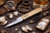 PROTECH 7110 Godson 3.15" LIMITED Stonewash Solid Bronze AL Handle Satin Blade Mother of Pearl Button Auto Knife PROTECH 7110 Godson Stonewash Solid Bronze AL Handle Satin Blade Mother of Pearl Button Auto Knife, protech 7110, bronze godson, bronze protech godson, satin protech godson