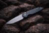 PROTECH TR-3 Clip Point 3.5" Auto Black Handle with Grooves Bead Blasted Blade Knife PROTECH TR-3 Clip Point 3.5" Auto Black Handle with Grooves Bead Blasted Blade Knife