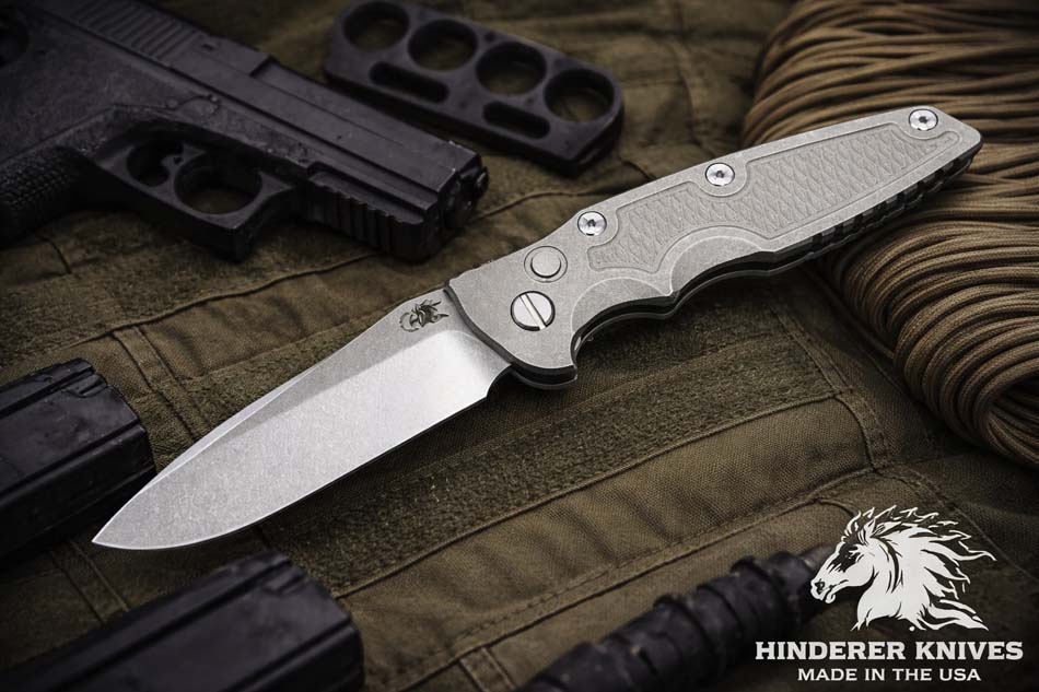 Rick Hinderer Eklipse 3.5" S45VN Spearpoint AUTOMATIC Working Finish Stonewash Blade Knife Rick Hinderer Eklipse 3.5" S45VN Spearpoint AUTOMATIC Working Finish Stonewash Blade Knife