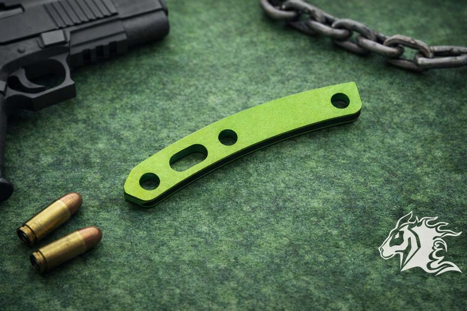 Rick Hinderer XM-18 3.5" Backspacer Titanium Stonewash Green Rick Hinderer XM-18 3.5" Backspacer Titanium Stonewash Green