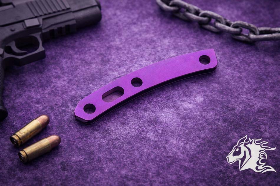 Rick Hinderer XM-18 3.5" Backspacer Titanium Stonewash Purple Rick Hinderer XM-18 3.5" Backspacer Titanium Stonewash Purple