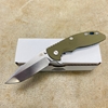 Rick Hinderer XM-18 3.5" Harpoon Spanto Tri-Way Stonewash Blue OD Green G10 Flipper Knife