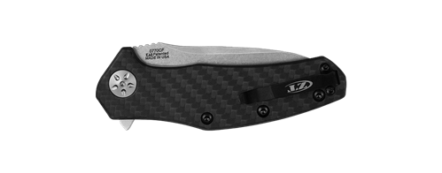 Zero Tolerance 0770CF Assisted Flipper 3.25" S35VN Stonewash Blade, Carbon Fiber Handles - 0770CF
