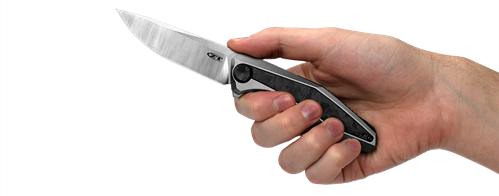 Zero Tolerance 0470 Dmitry Sinkevich Flipper Knife 3.4" 20CV Two-Tone Blade, Titanium Handles with Carbon Fiber Insert - 470