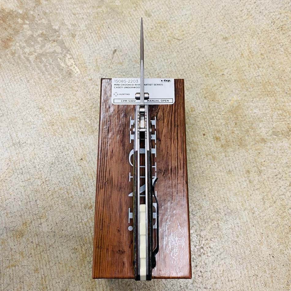 Benchmade 15085-2203 MALLARD DUCK Mini Crooked River Folding Knife 3.4" Casey Underwood Artist Series LIMITED EDITION MALLARD DUCK - 15085-2203