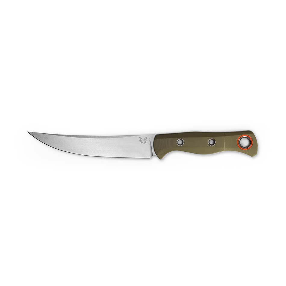 Benchmade 15500-3 Meatcrafter 6.08” CPM-S45VN Premium Stainless Steel Blade OD Green Handle Fixed Black Knife - 15500-3