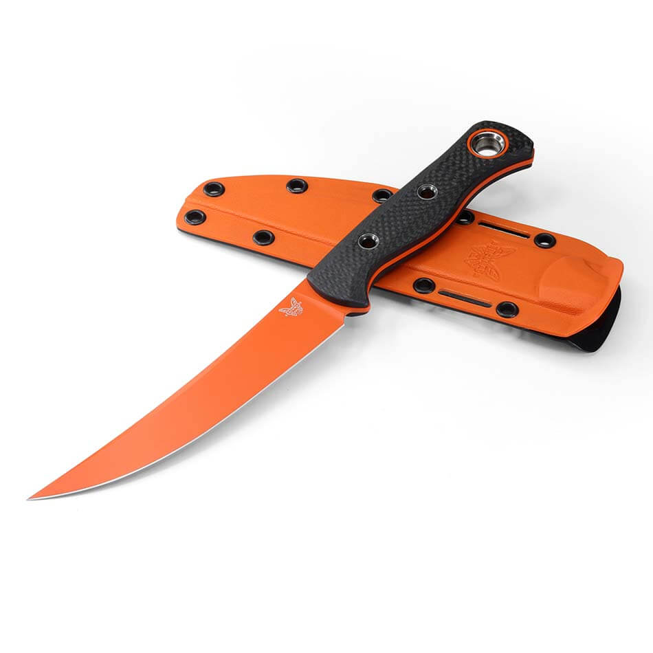 Benchmade 15500OR-2 Meatcrafter 6.08” CPM-S45VN Orange Blade Trailing Point Knife