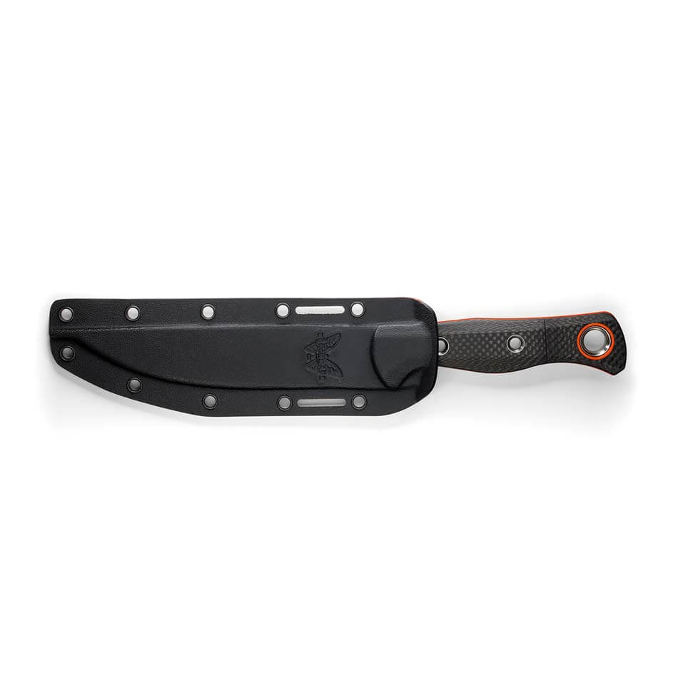 Benchmade 15500OR-2 Meatcrafter 6.08” CPM-S45VN Orange Blade Trailing Point Knife - 15500OR-2