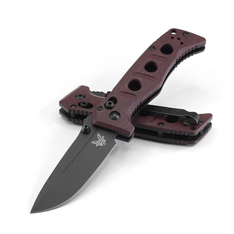  Benchmade 273BK-2201 Shane Sibert Mini Adamas Folding Knife 3.25" CruWear Micarta Handles