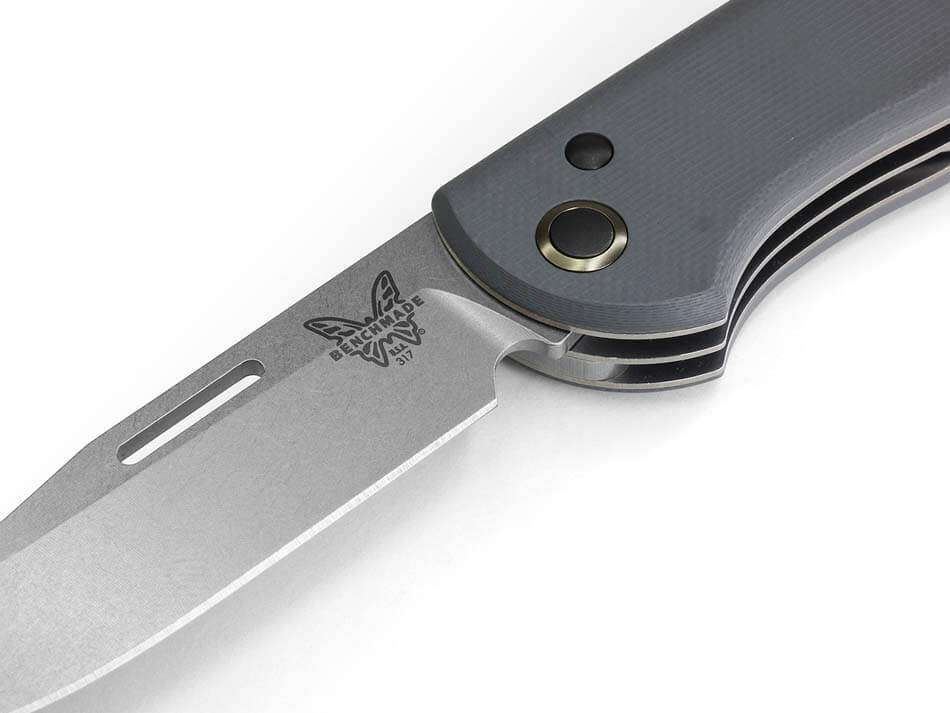 Benchmade 317 Weekender 2.97" Multi-Bladed Bottle Opener Pocket Knife Cool Gray G10 - 317