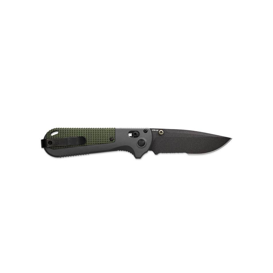 Benchmade 430SBK Redoubt CPM-D2 3.55" Cobalt Black SERRATED Blade Grivory Handles Folding Knife - 430SBK