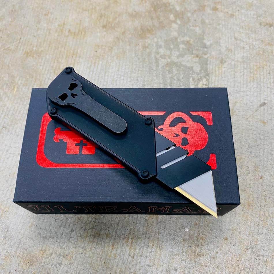 Chaves CHUB Slipper Knife Titanium Black PVD 1" Utility Blade - Chaves Chub Slipper PVD