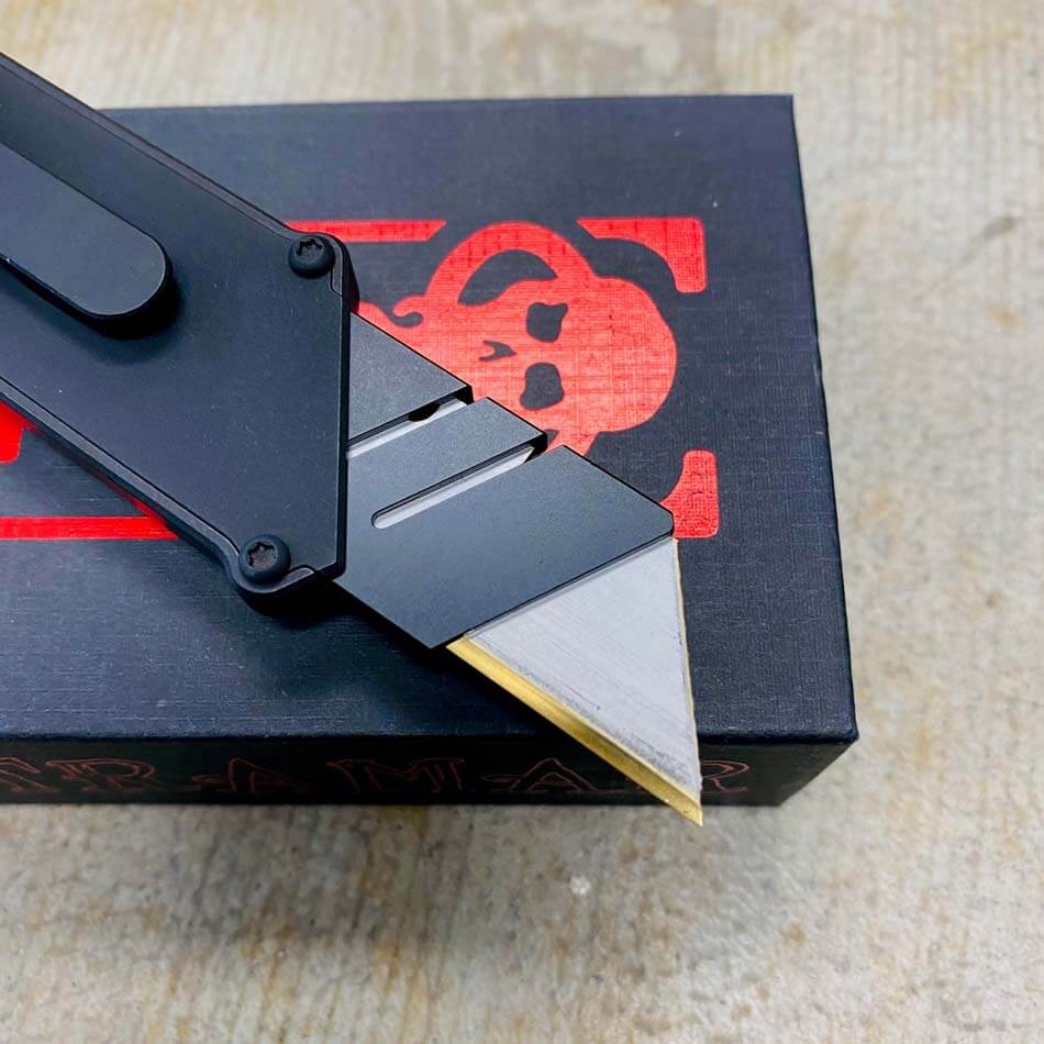 Chaves CHUB Slipper Knife Titanium Black PVD 1" Utility Blade - Chaves Chub Slipper PVD