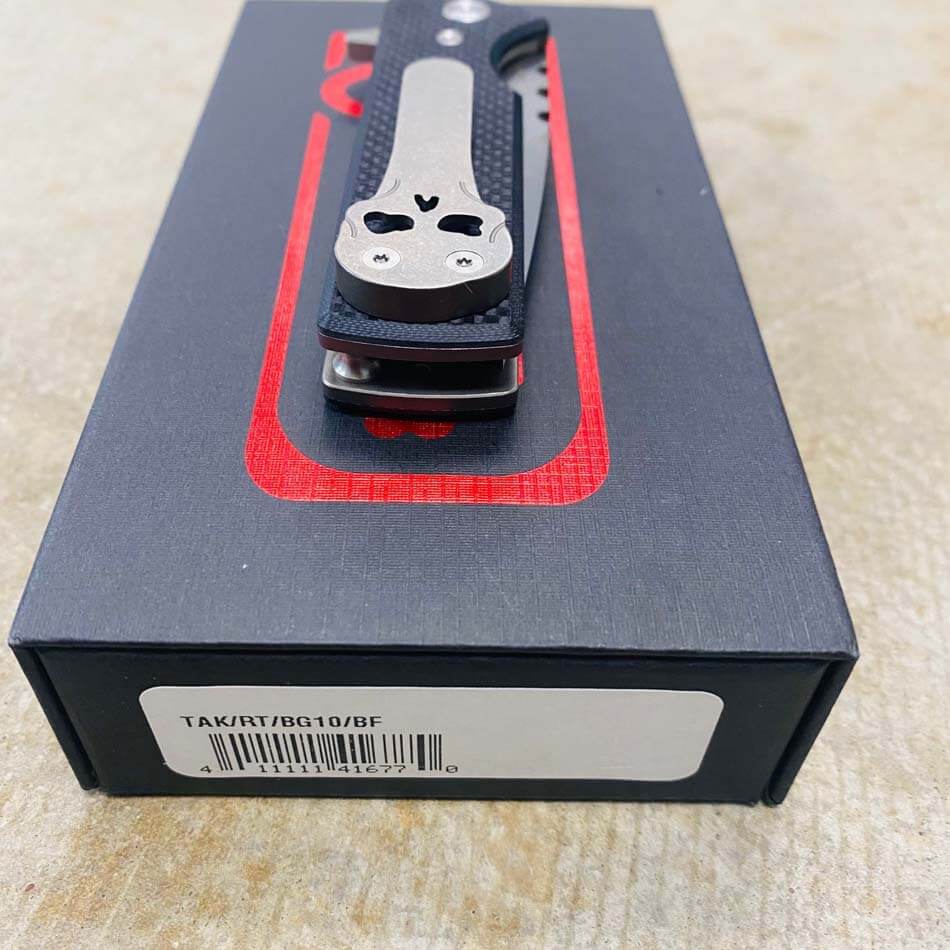 Chaves Ultramar TAK Liner Lock 2.75" Satin Tanto Black G-10 Knife - Chaves TAK Black G10 Tanto