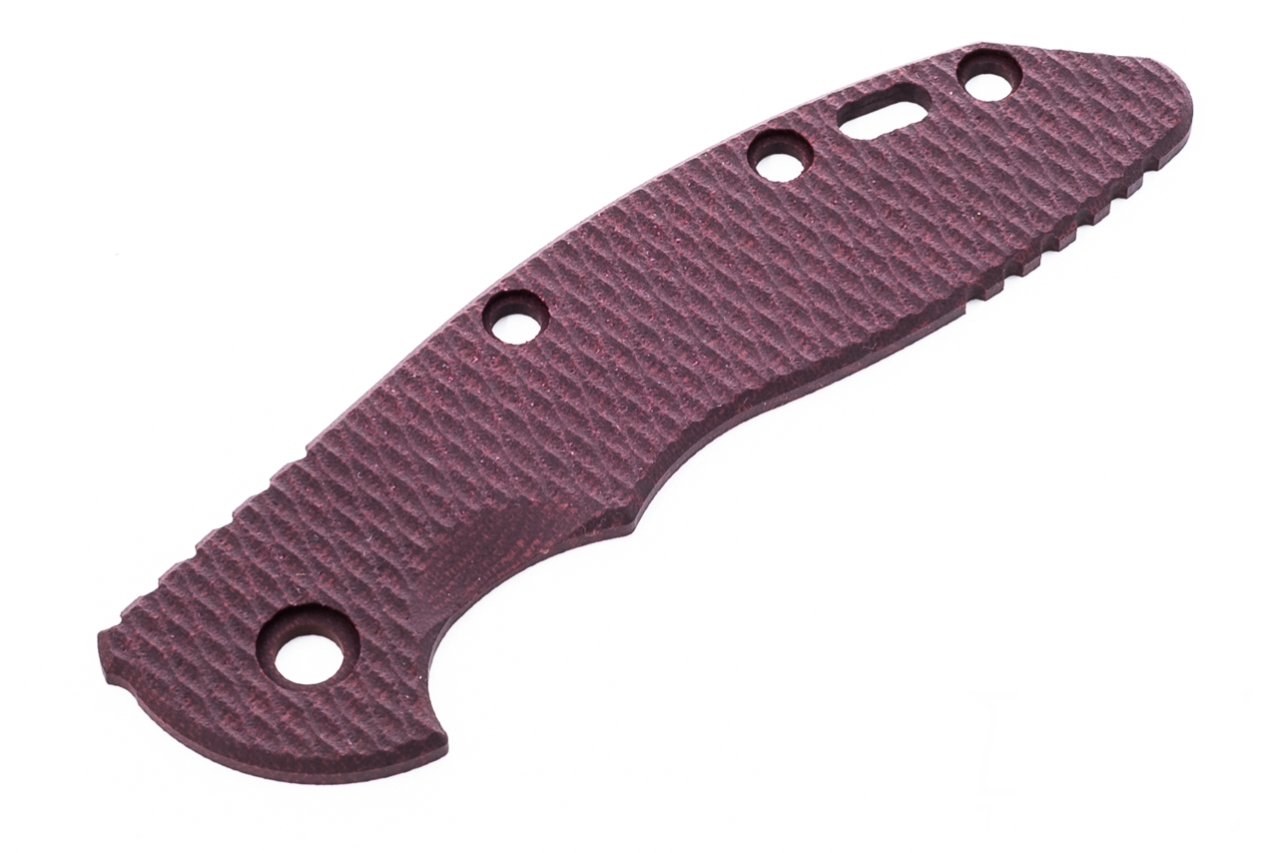 Hinderer XM-18 3.5" Textured Micarta Burgundy Scale