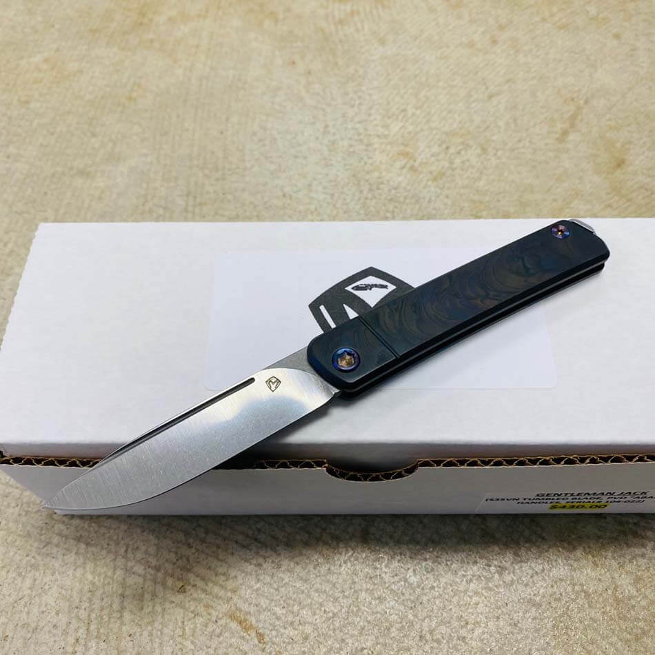 Medford Gentleman Jack GJ-1 Ti 3.1" Slip Joint PVD Abalone Knife 104-022 - MKT GJ PVD Abalone 104-022
