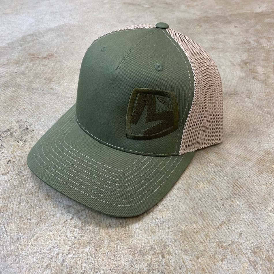 Medford OD Green and Tan MKT Shield Snapback Hat Medford OD Green and Tan MKT Shield Snapback Hat