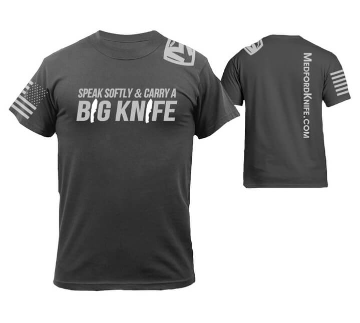 MKT Medford Speak softly and carry a big knife T-Shirt BLACK X-LARGE