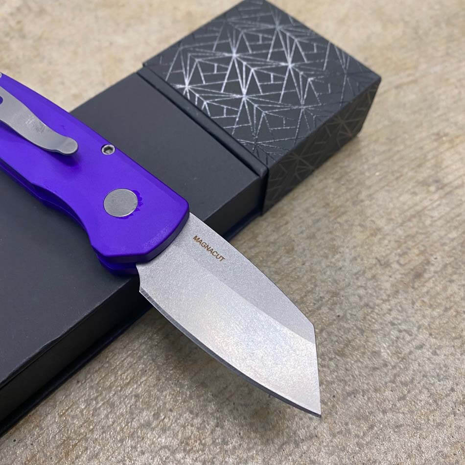 Protech Runt 5 R5401-PURPLE Solid Purple Handle 1.9