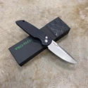 ProTech TR-3 L-1 Clip Point 3.5" LEFT HANDED Stonewash Blade Black Handles with grooves Automatic Knife BLADE SHOW 2023 Pro-Tech TR-3 L-1 Clip Point 3.5" LEFT HANDED Stonewash Blade Black Handles with grooves Automatic Knife