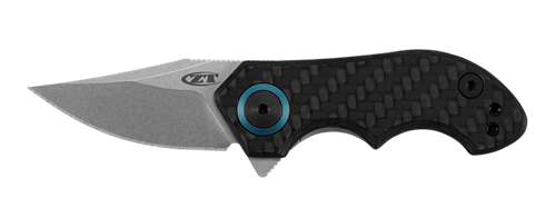 Zero Tolerance 0022 Tim Galyean Flipper Knife 1.8" CPM-20CV Stonewashed Blade, Carbon Fiber and Titanium Handles - 22