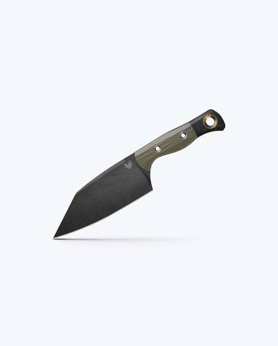 Benchmade 4010BK-01 Station Knife, 5.97" DLC CPM-154 wear resistant stainless steel (58-61HRC), OD Green G10 Black G10 Bolster Handle - 4010BK-01
