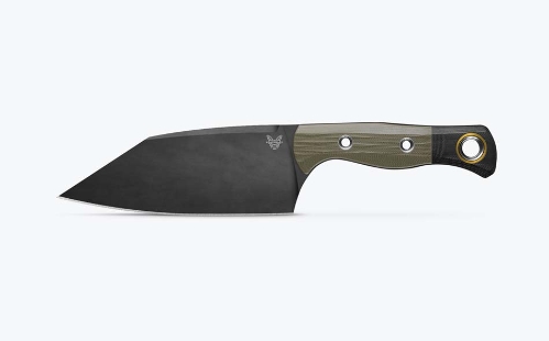 Benchmade 4010BK-01 Station Knife, 5.97" DLC CPM-154 wear resistant stainless steel (58-61HRC), OD Green G10 Black G10 Bolster Handle - 4010BK-01