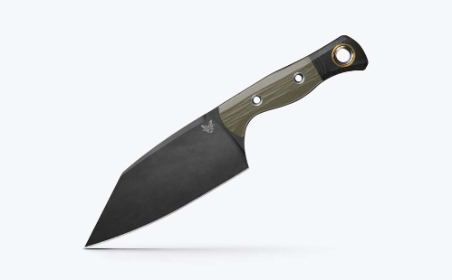 Benchmade 4010BK-01 Station Knife, 5.97" DLC CPM-154 wear resistant stainless steel (58-61HRC), OD Green G10 Black G10 Bolster Handle - 4010BK-01