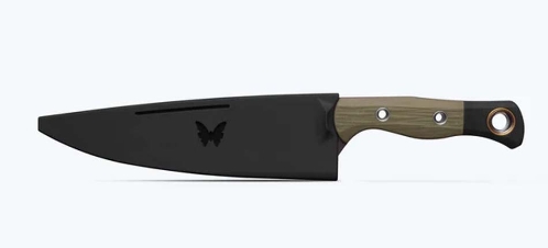 Benchmade 4025BK-01 Chef Knife, 8.04" DLC CPM-154 wear resistant stainless steel (58-61HRC), OD Green G10 Black G10 Bolster Handle - 4025BK-01