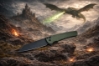 Protech 5236-GREEN Malibu Reverse Tanto DLC 20CV Blade,7075 Dragon Scale Green Aluminum Handles, Black Hardware Knife Protech 5236-GREEN Malibu Reverse Tanto DLC 20CV Blade,7075 Dragon Scale Green Aluminum Handles, Black Hardware Knife