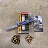 American Service Knife Jefferson Corsair Blue UV Printed Utility Tool with Drop Point Knife, Bottle Opener, and Chisel