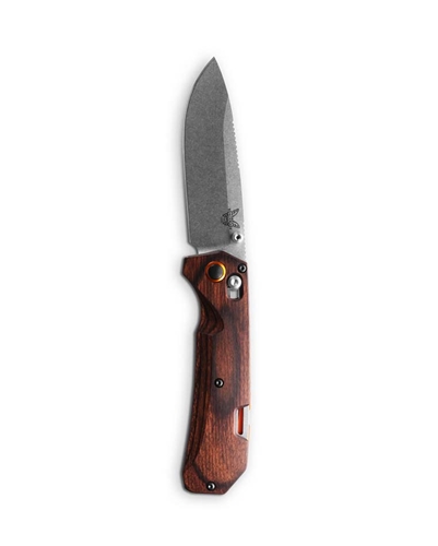 Benchmade 15062 Grizzly Creek Folding Knife 3.50" Non-Recurved CPM-S30V Blade with Gut Hook, Dymondwood Handles - 15062