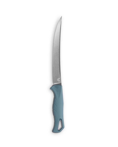 Benchmade 18010 Fishcrafter 7" CPM-Magnacut Stonewash Blade, Depth Blue Santoprene Handle Knife - 18010