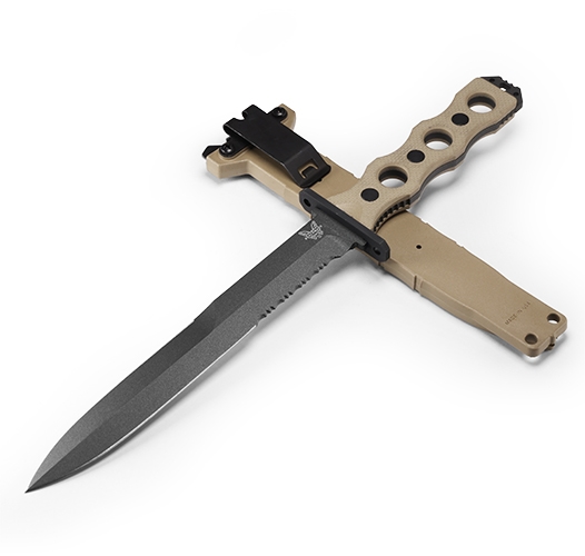 Benchmade 185SBK-1 SOCP Tan 7.11" Fixed Serrated Blade Tactical Knife