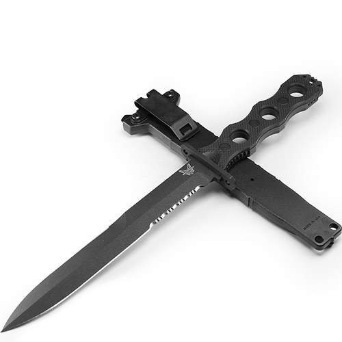 Benchmade 185SBK SOCP Blade 7.11" Fixed Serrated Black Blade Tactical Knife Benchmade 185SBK SOCP Blade 7.11" Fixed Serrated Black Blade Tactical Knife