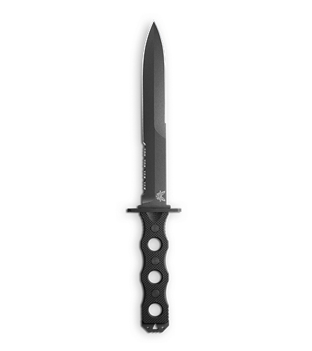 Benchmade 185SBK SOCP Blade 7.11" Fixed Serrated Black Blade Tactical Knife - 185SBK