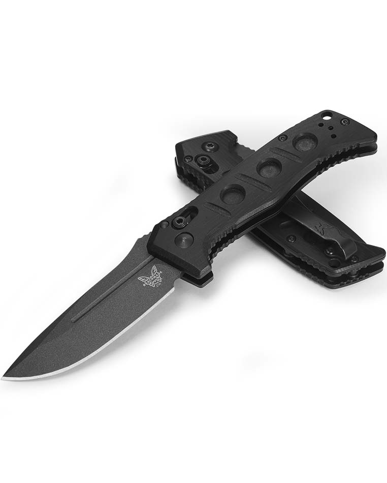 Benchmade 2730GY-1 Mini Auto Adamas 3.25" Tunsgten Gray Cerakote Magnacut Black G10 Handles Knife