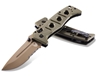 Benchmade 275SFE-2 Shane Sibert Adamas SERRATED Folding Knife 3.78" CruWear Flat Dark Earth Plain Blade, OD Green G10 Handles [clone]