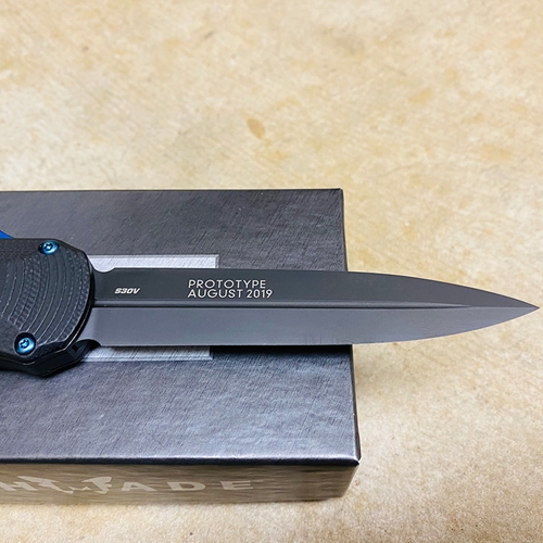 Benchmade 3400BK Autocrat AUTO OTF 3.71" Black DLC Coated Finish Double Edge Dagger Knife PROTOTYPE AUGUST 2019 - 3400BK PROTOTYPE