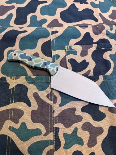 Benchmade 4010FE-2601 Father's Day Limited Station Knife, Cerakote Camo Pattern Handles, Boltaron Shealth with Clip - 4010FE-2601