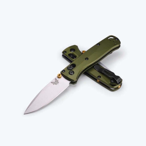 Benchmade 533SL-10 MINI Bugout AXIS Folding Knife 2.82" CPM-S90V Woodland Green Handles  - 533SL-10