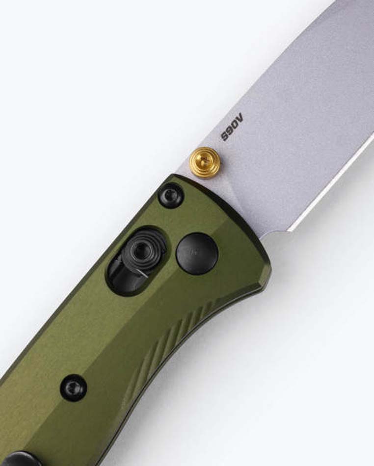 Benchmade 533SL-10 MINI Bugout AXIS Folding Knife 2.82" CPM-S90V Woodland Green Handles  - 533SL-10